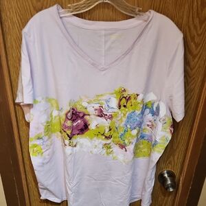 Vibrant Purple and Yellow Short Sleeve Tee